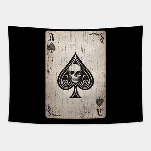 Ace of Spades Death Card Tapestry