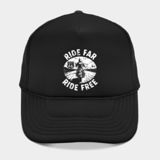 Route 66 Ride Far Ride Free Motorcycle Enthusiast Hat