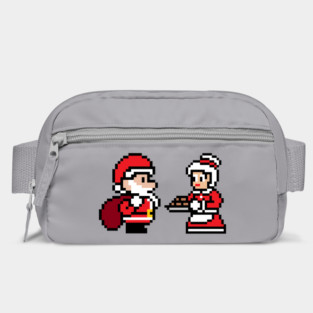 8-bit Christmas Santa and Mrs. Clause Bag