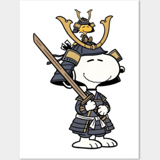 Samurai Snoopy and Woodstock Posters and Art