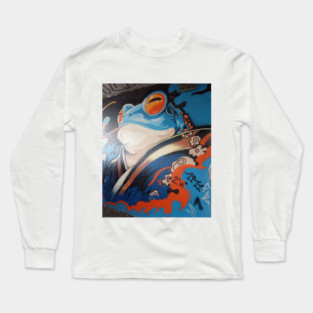 POP ART JAPANESE FROG GRAFFITI DESIGN Long Sleeve T-Shirt