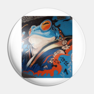 POP ART JAPANESE FROG GRAFFITI DESIGN Pin