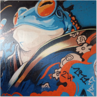 POP ART JAPANESE FROG GRAFFITI DESIGN Posters and Art