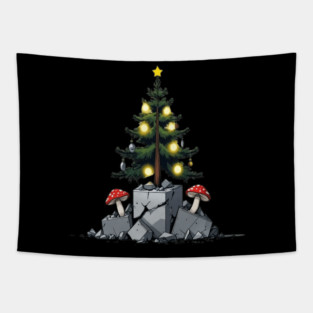 Post Apocalyptic Christmas Tree T-Shirt | Cozy End Of World Holiday Aesthetic Tapestry