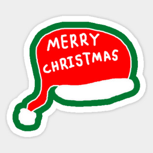 Merry Christmas - Santa Hat Magnet