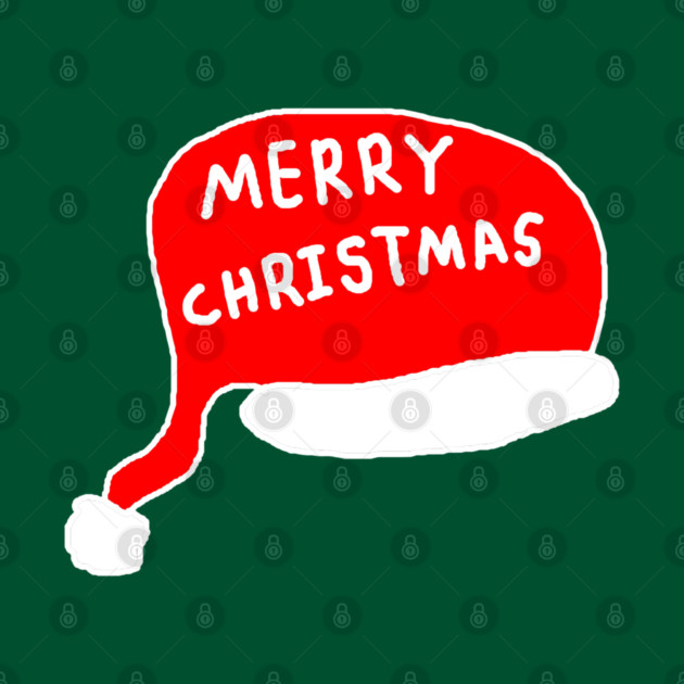 Merry Christmas - Santa Hat by Creatifly Graphic Tees