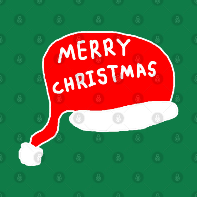 Merry Christmas - Santa Hat by Creatifly Graphic Tees