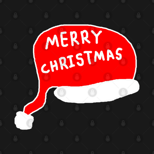 Merry Christmas - Santa Hat by Creatifly Graphic Tees