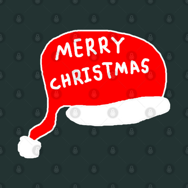 Merry Christmas - Santa Hat by Creatifly Graphic Tees