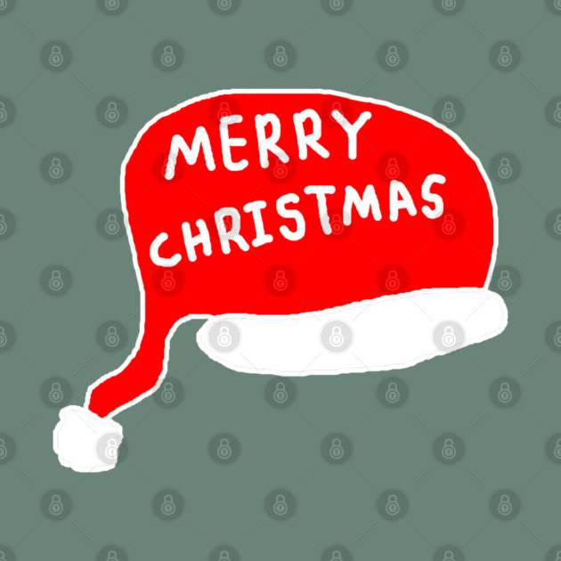 Merry Christmas - Santa Hat by Creatifly Graphic Tees