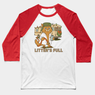 Christmas Vacation Cat - Litter’s Full Baseball T-Shirt