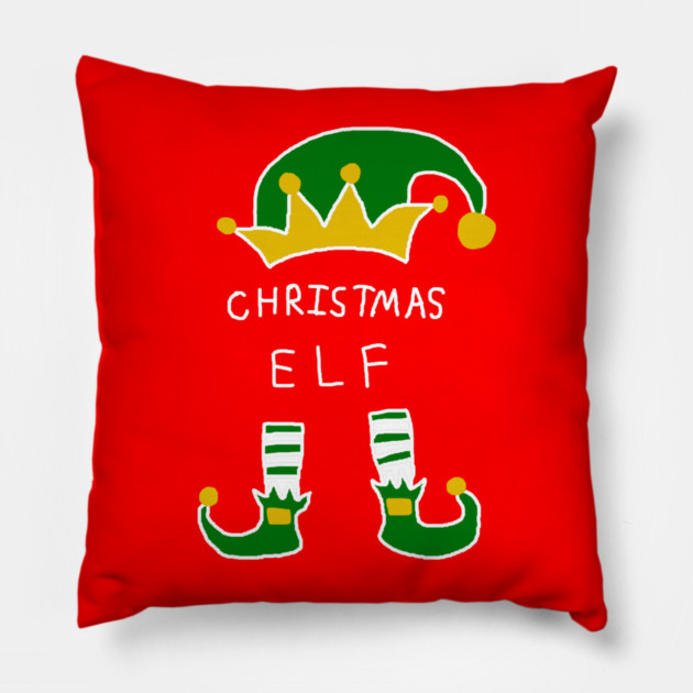 Christmas Elf Pillow by Creatifly Graphic Tees