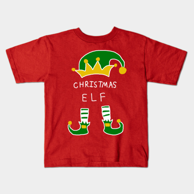 Christmas Elf Kids T-Shirt by Creatifly Graphic Tees