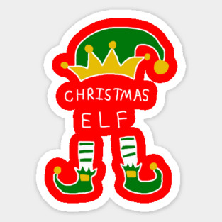 Christmas Elf Sticker