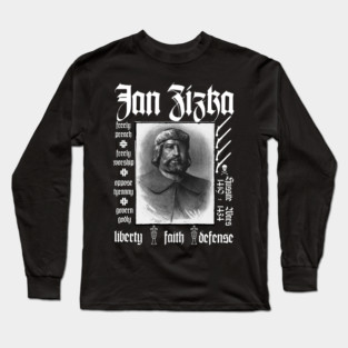 Jan Zizka one eyed warrior of Bohemian Pro-Protestant Faith black Long Sleeve T-Shirt