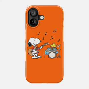 Snoopy and Woodstock Rock Band Phone Case