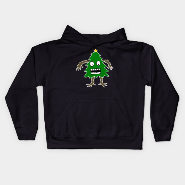 Christmas Tree Man Kids Hoodie by Creatifly Graphic Tees