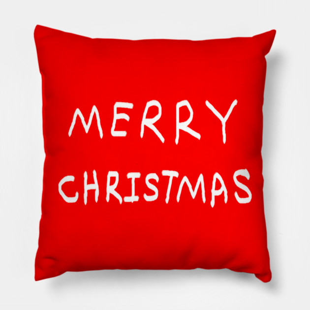 Merry Christmas Pillow by Creatifly Graphic Tees