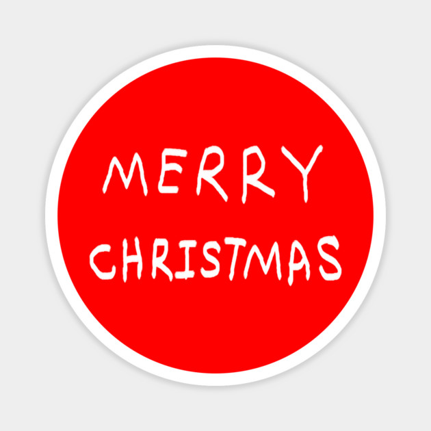 Merry Christmas Magnet by Creatifly Graphic Tees