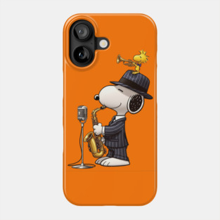 Jazz Snoopy and Woodstock Phone Case