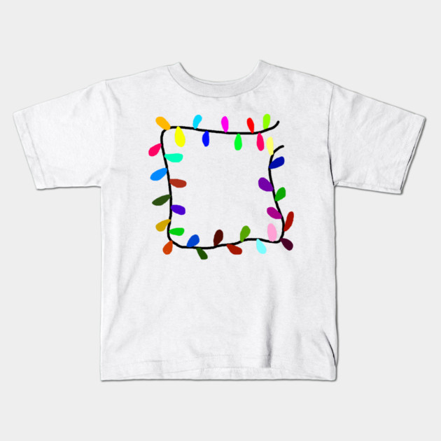 Christmas Lights Kids T-Shirt by Creatifly Graphic Tees