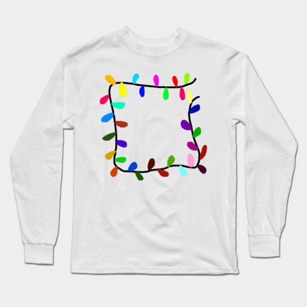 Christmas Lights Long Sleeve T-Shirt by Creatifly Graphic Tees