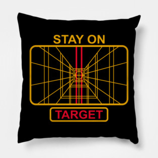 Stay On Target Cinematic Nerd 80s Nostalgia Pillow