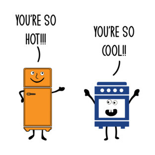 Funny Refrigerator And Oven Chef Cook Pun Jokes Humor T-Shirt