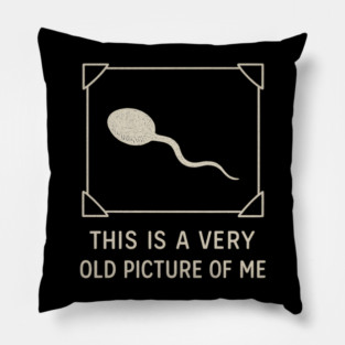 Very Old Picture of Me Funny Retro Pillow