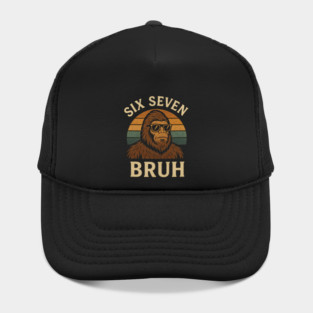 Six Seven BRUH Bigfoot Retro Sunset Hat