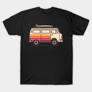 Retro Surf Van Vintage Beach Bus Graphic T-Shirt