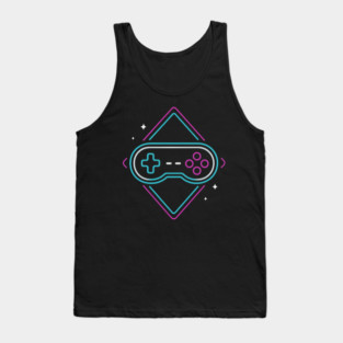 Neon Gamer Controller Retro Arcade Tank Top
