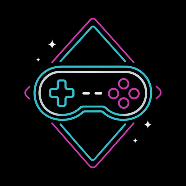 Neon Gamer Controller Retro Arcade by ArtistTee ⭐⭐⭐⭐⭐