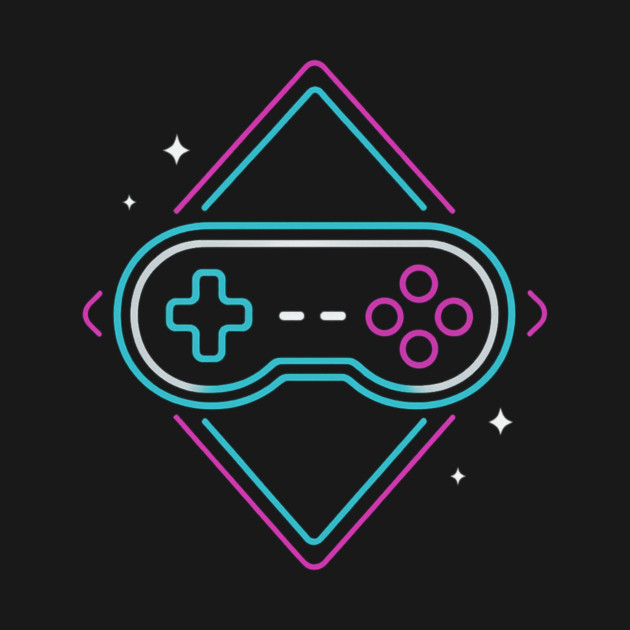 Neon Gamer Controller Retro Arcade by ArtistTee ⭐⭐⭐⭐⭐