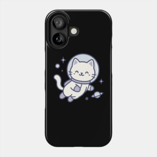 Kawaii Space Cat Astronaut Phone Case