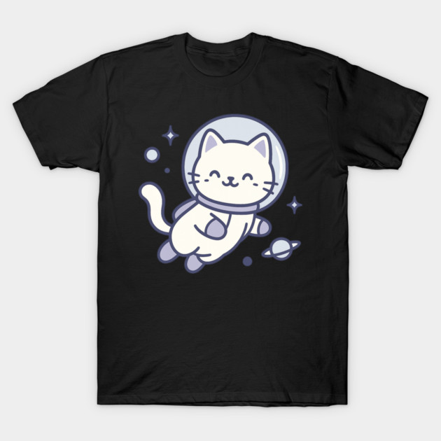 Kawaii Space Cat Astronaut T-Shirt by ArtistTee ⭐⭐⭐⭐⭐