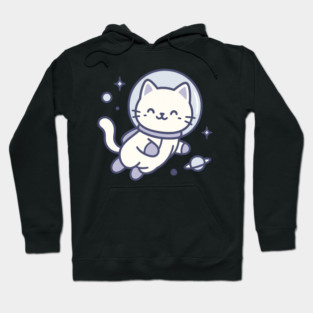 Kawaii Space Cat Astronaut Hoodie