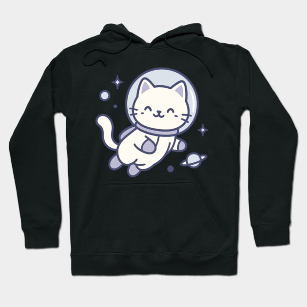 Kawaii Space Cat Astronaut Hoodie by ArtistTee ⭐⭐⭐⭐⭐