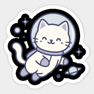 Kawaii Space Cat Astronaut Magnet