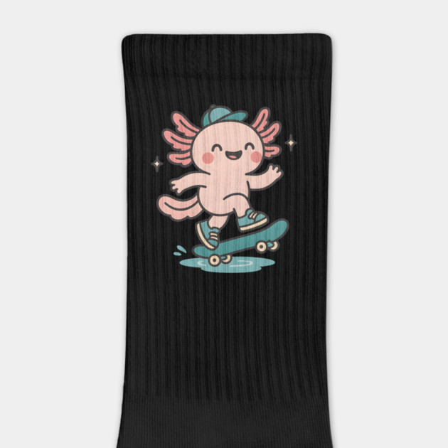 Kawaii Axolotl Skateboard Cute Skater Salamander Funny Animal Lover by ArtistTee ⭐⭐⭐⭐⭐