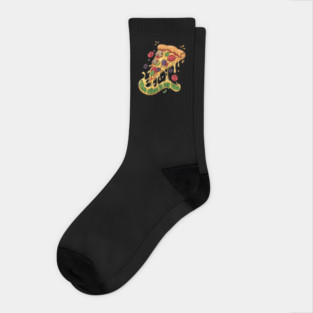 The Slice Is My Vice Pizza T-Shirt - Funny Foodie Cheesy Graphic Tee Socks
