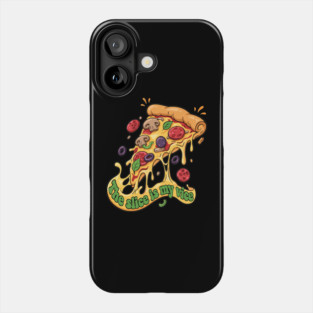 The Slice Is My Vice Pizza T-Shirt - Funny Foodie Cheesy Graphic Tee Phone Case