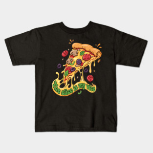 The Slice Is My Vice Pizza T-Shirt - Funny Foodie Cheesy Graphic Tee Kids T-Shirt