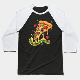 The Slice Is My Vice Pizza T-Shirt - Funny Foodie Cheesy Graphic Tee Baseball T-Shirt