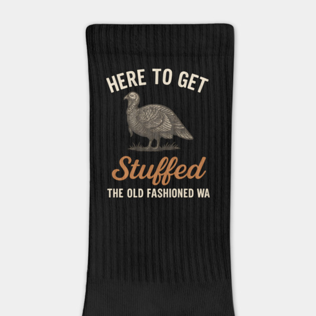 Funny Thanksgiving “Here to Get Stuffed” Turkey Retro by ArtistTee ⭐⭐⭐⭐⭐
