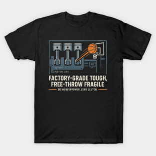 Detroit Factory Hoops — Piston Line Free-Throw Fragile T-Shirt