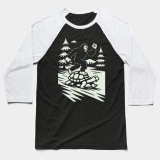 Snowboarding on Turtle Baseball T-Shirt