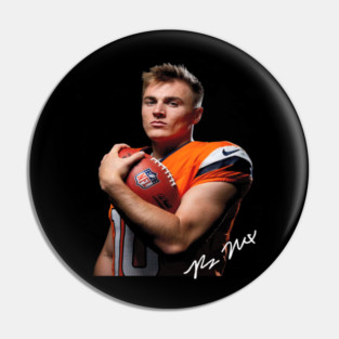 Bo Nix Denver Portrait Pin