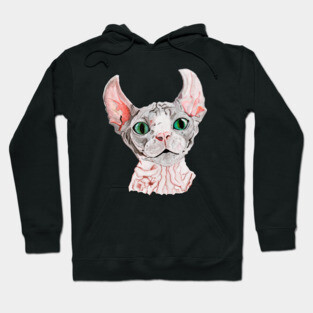 Sphynx cat portrait Hoodie