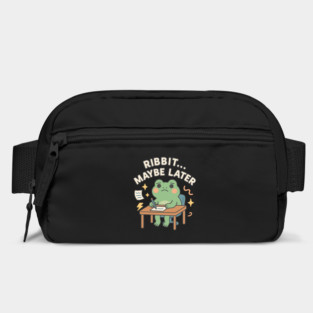 Ribbit Maybe Later Shirt | Cute Procrastination Frog Tee by Leaf & Lee – Softcore Humor for Overthinkers & Cozy Daydreamers Bag